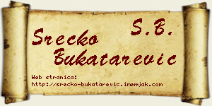 Srećko Bukatarević vizit kartica